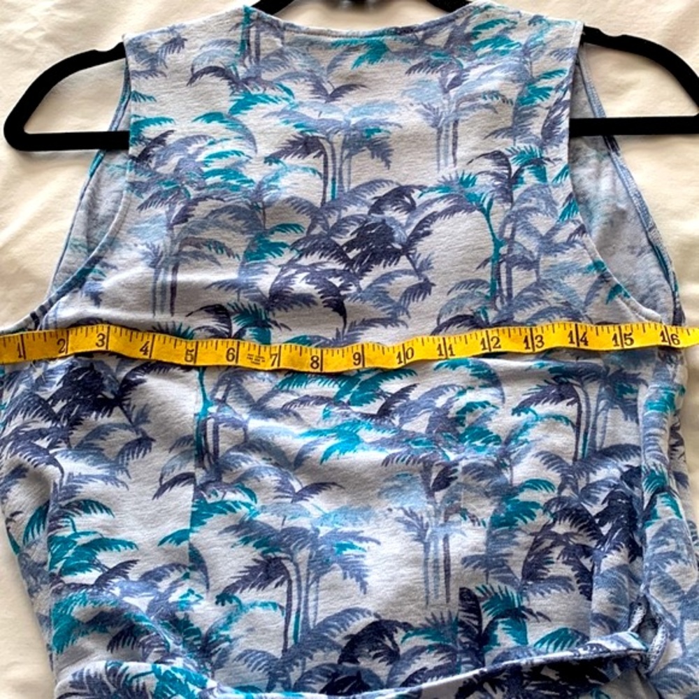 Tommy Bahama Blue Sleeveless Palm Linen Wrap Sun Dress NWOT MED - Picture 8 of 11